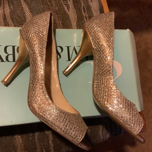 *3 for $20* Nine West Peep toe dress shoes sz 6.5 - Picture 3 of 7